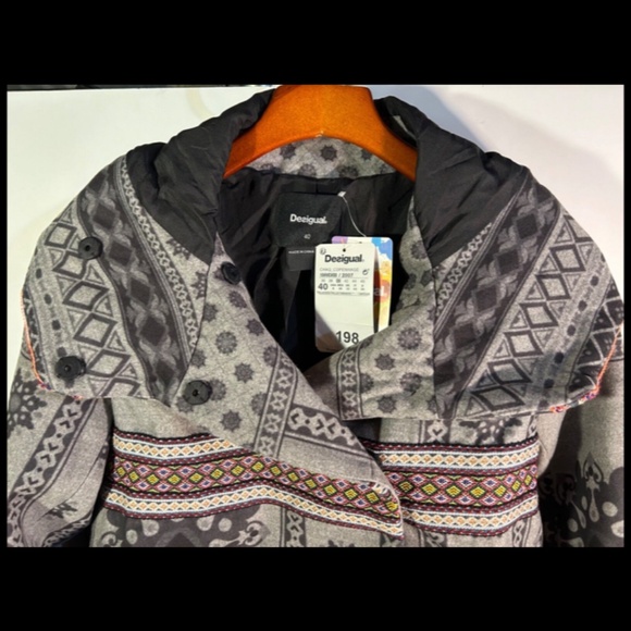 Desigual Chaq Copenhage Printed Jacket Women's USA Size 6 - NWT - Picture 6 of 16